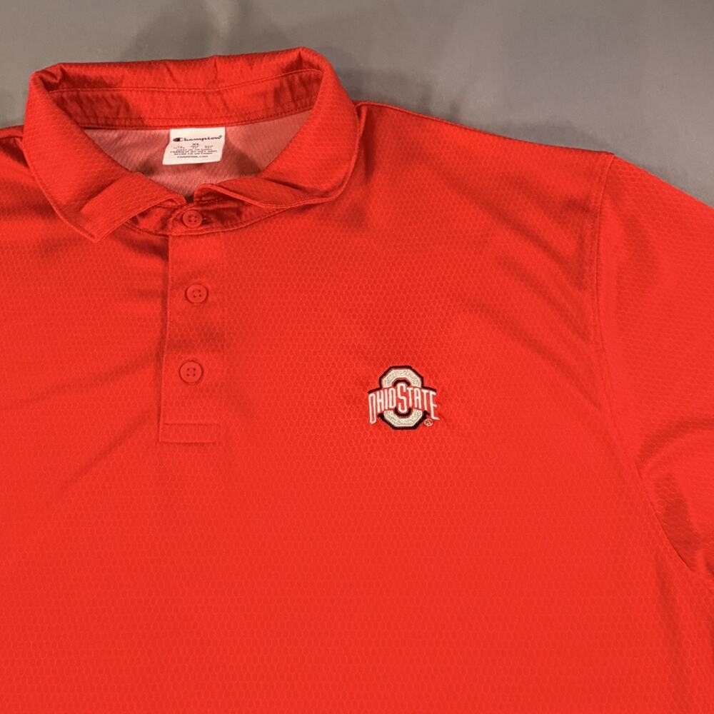 Champion Ohio State University Buckeyes Red Embroidered Performance Polo XL